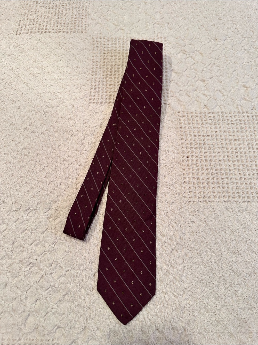 Robert Talbott Burgundy Striped Silk Tie